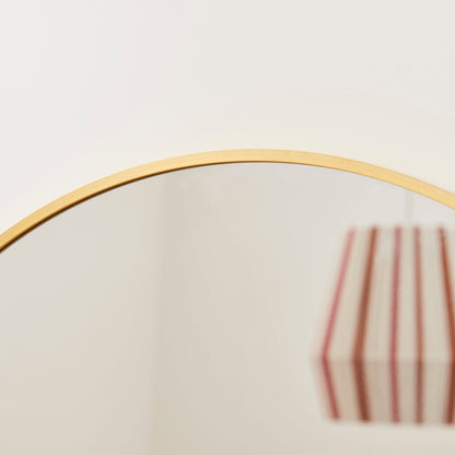 Ingham 70x70cm Metal Arch Mirror - Gold - Laura James 