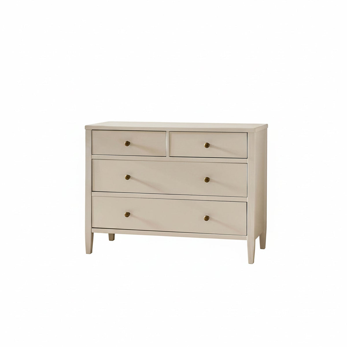 Ivy 4 Drawer Chest of Drawers - Ivory White - Laura James 