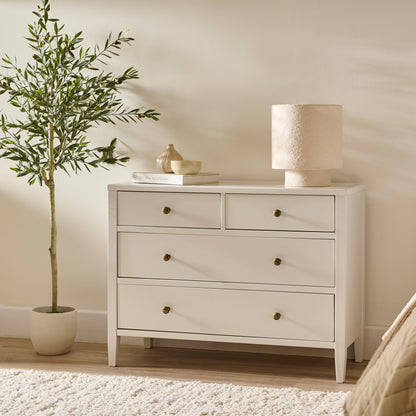 Ivy 4 Drawer Chest of Drawers - Ivory White - Laura James 