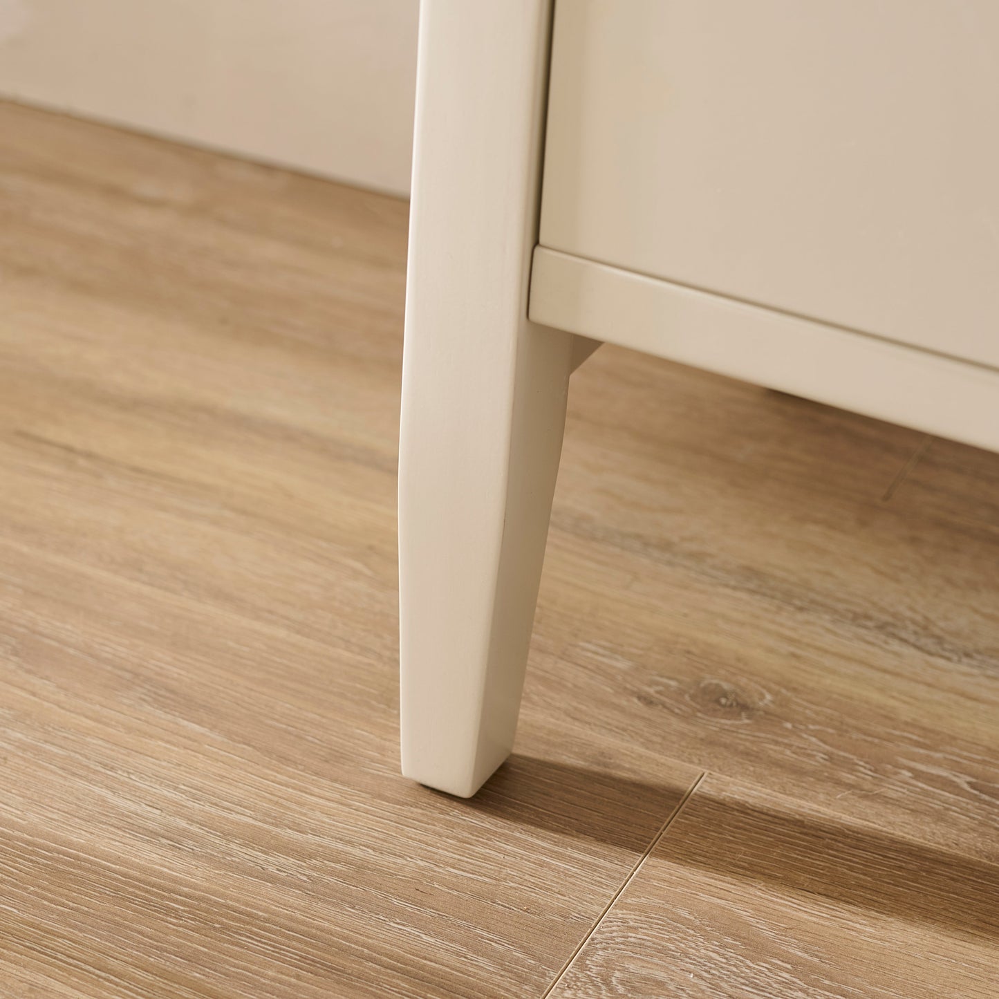 Ivy Ivory White 2 Drawer Bedside Table - Laura James 