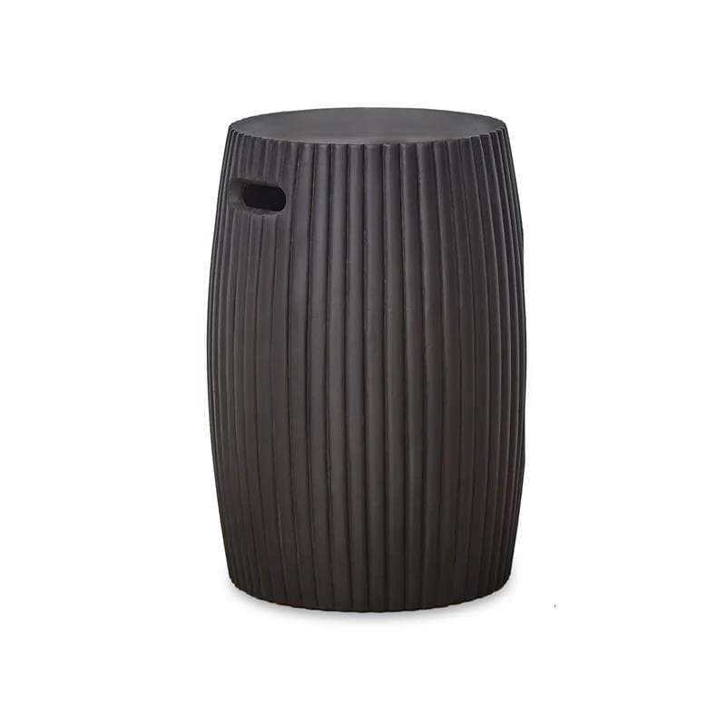 Jabari 35cm Garden Side Table - Lava Black