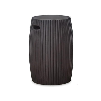 Jabari 35cm Garden Side Table - Lava Black