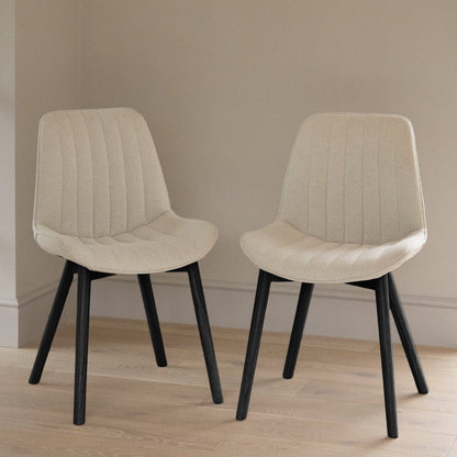  Bella Boucle Dining Chairs - Set Of 2 -  Black Legs - Laura James 