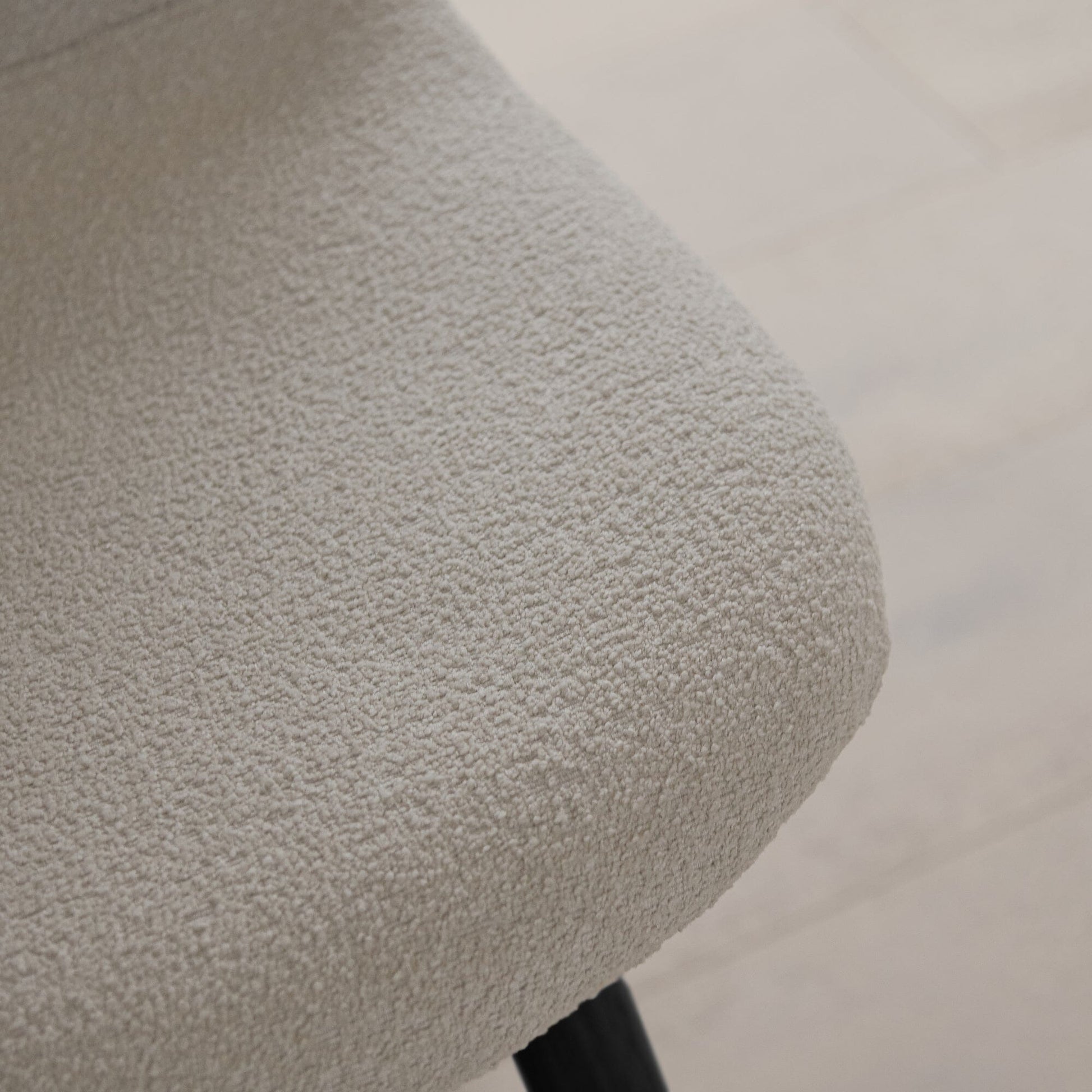 Ellis Light Beige Dining Chairs with Black Legs - Set Of 2 - Laura James