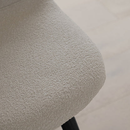 Ellis Light Beige Dining Chairs with Black Legs - Set Of 2 - Laura James