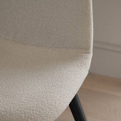 Ellis Light Beige Dining Chairs with Black Legs - Set Of 2 - Laura James