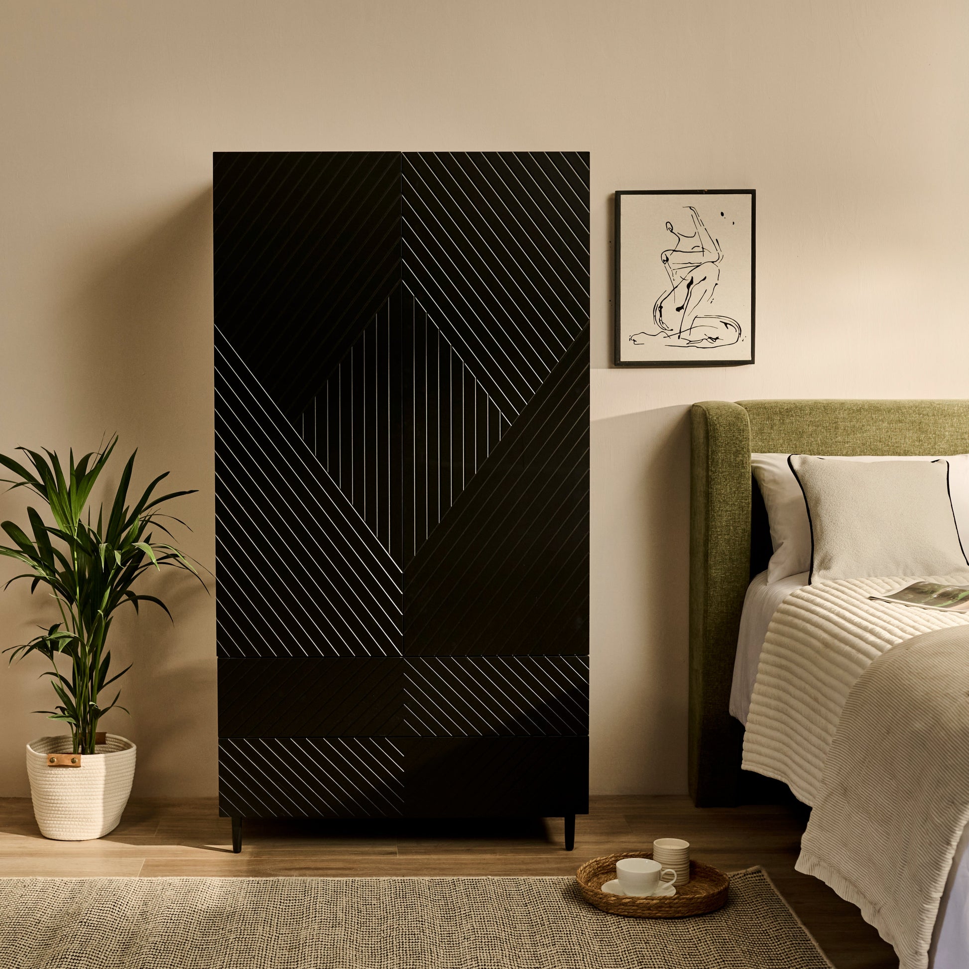 Jack Double Wardrobe - Black - Laura James