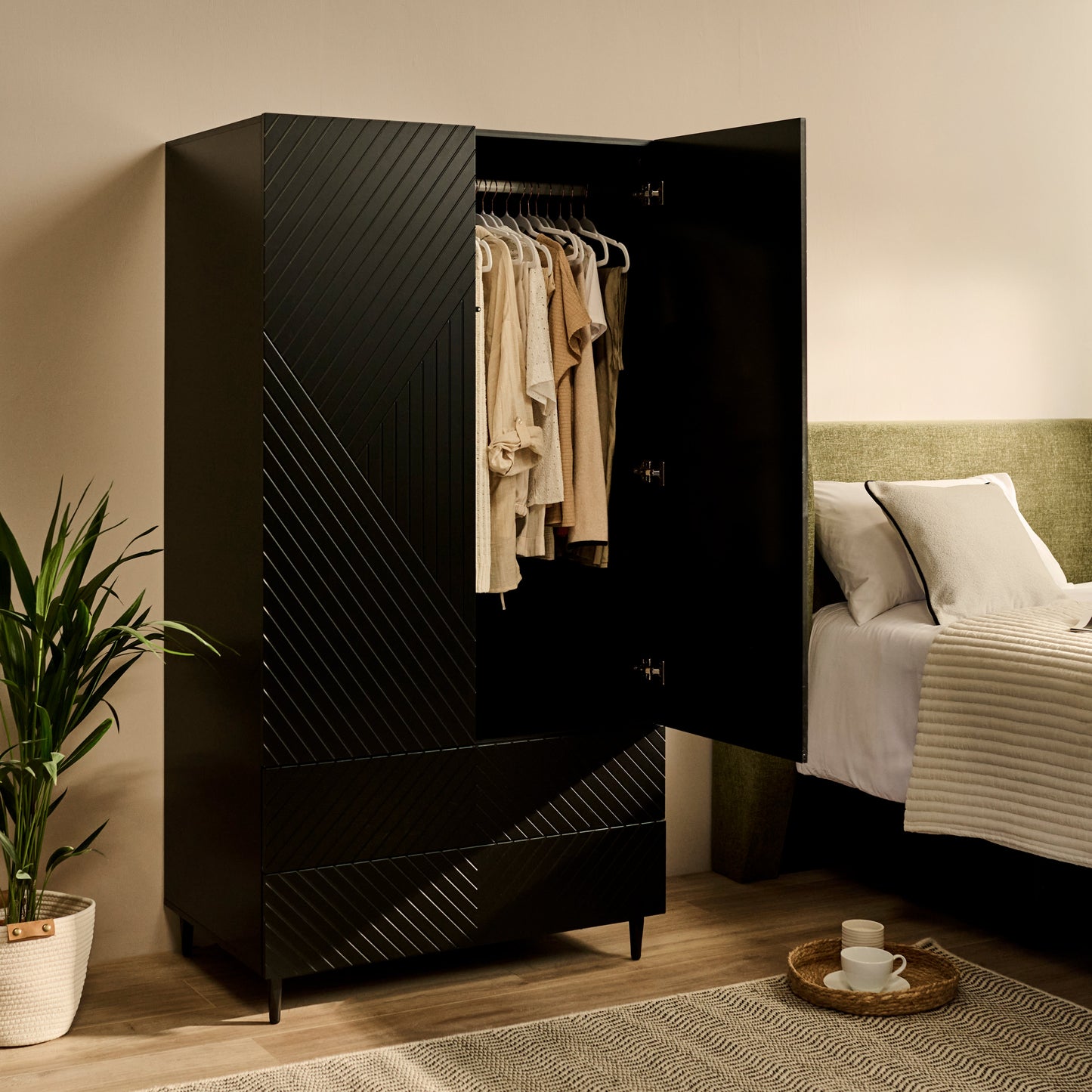 Jack Double Wardrobe - Black - Laura James