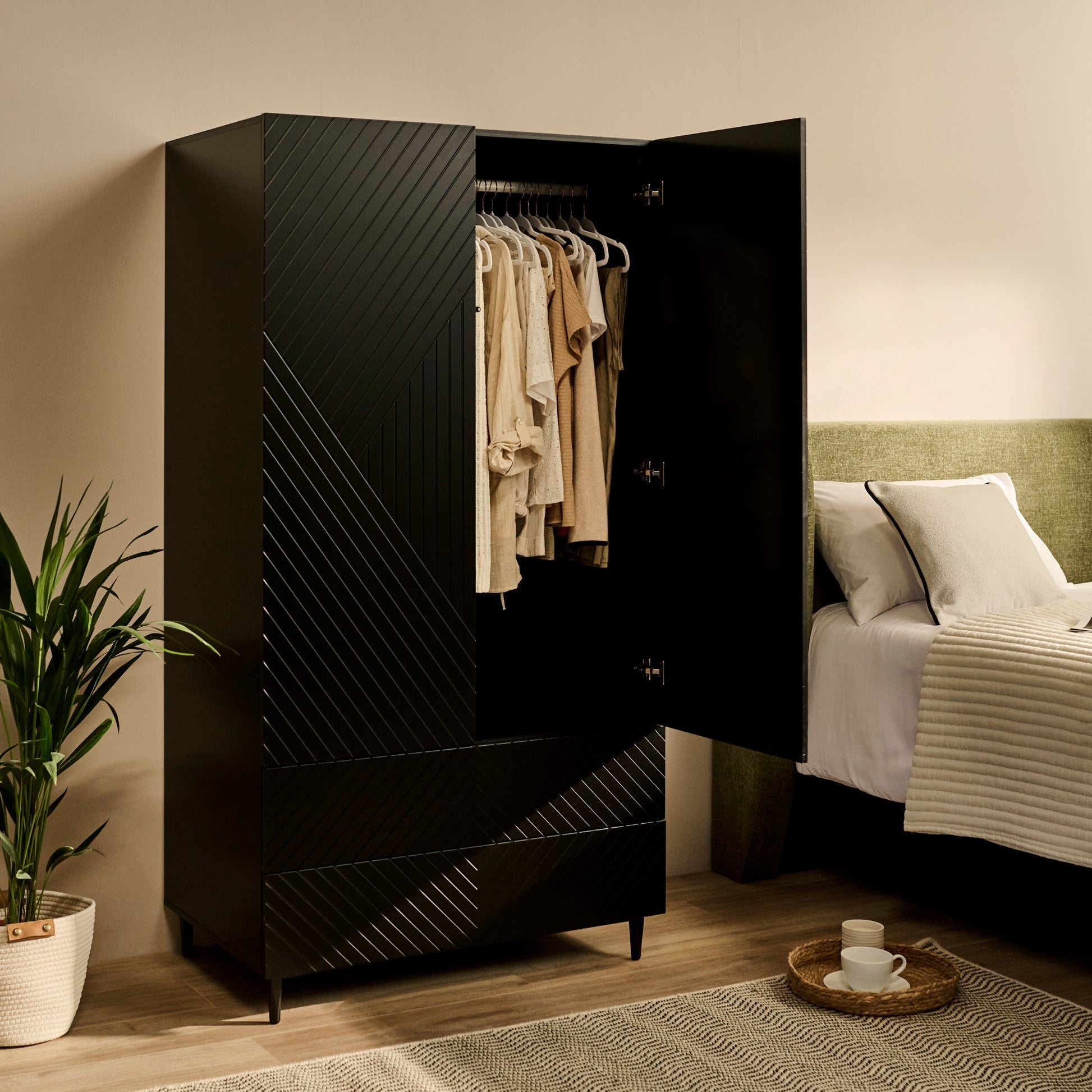 Jack Double Wardrobe - Black - Laura James