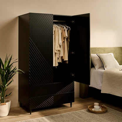 Jack Double Wardrobe - Black - Laura James