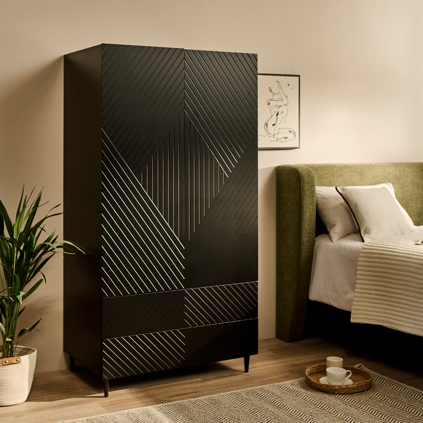 Jack Double Wardrobe - Black - Laura James