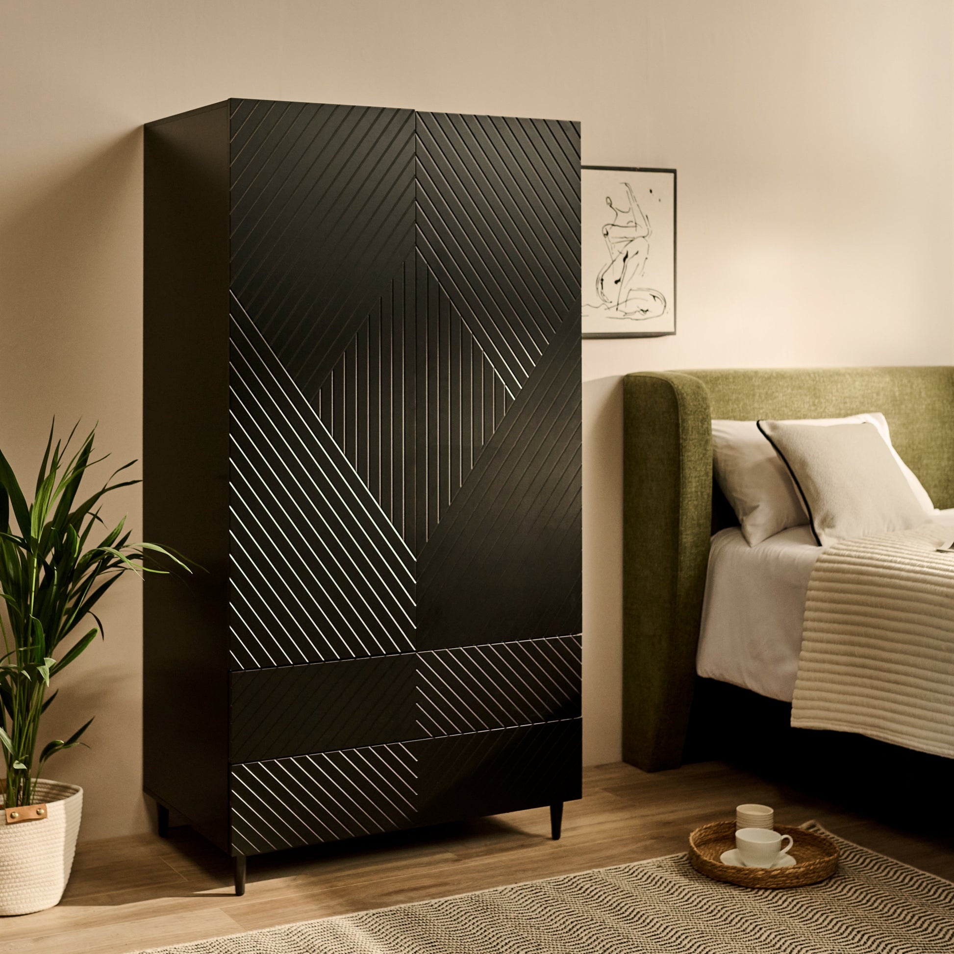 Jack Double Wardrobe - Black - Laura James