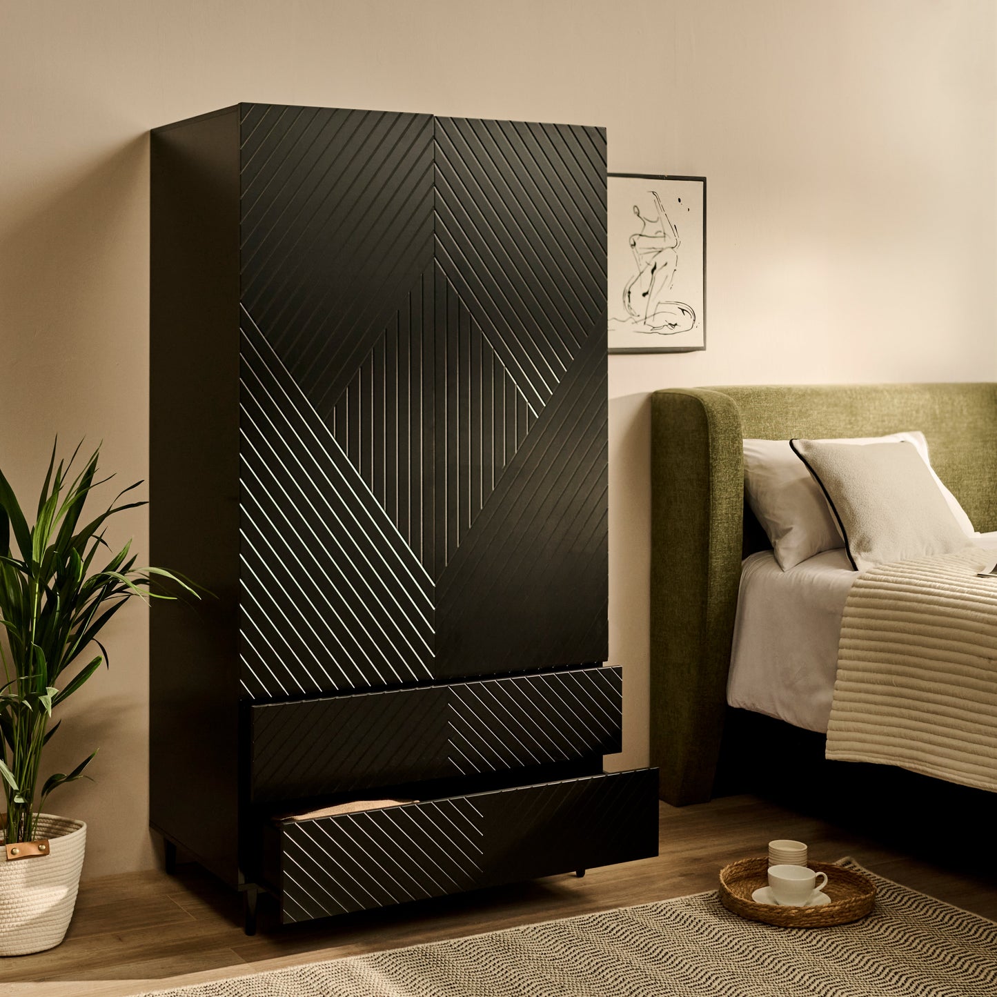 Jack Double Wardrobe - Black - Laura James