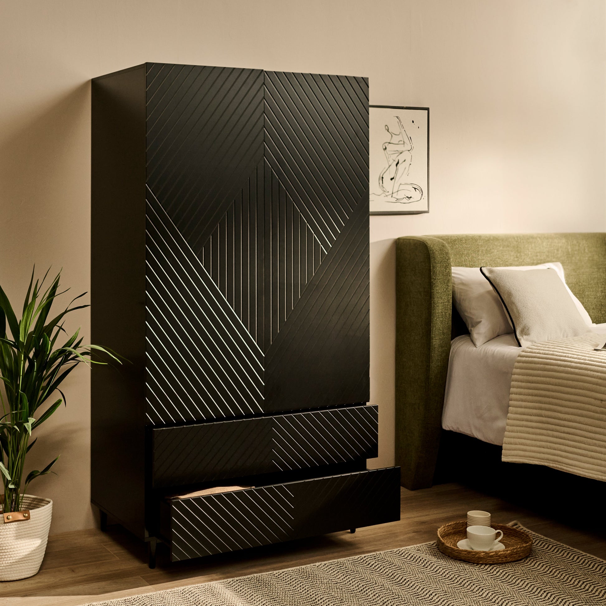 Jack Double Wardrobe - Black - Laura James