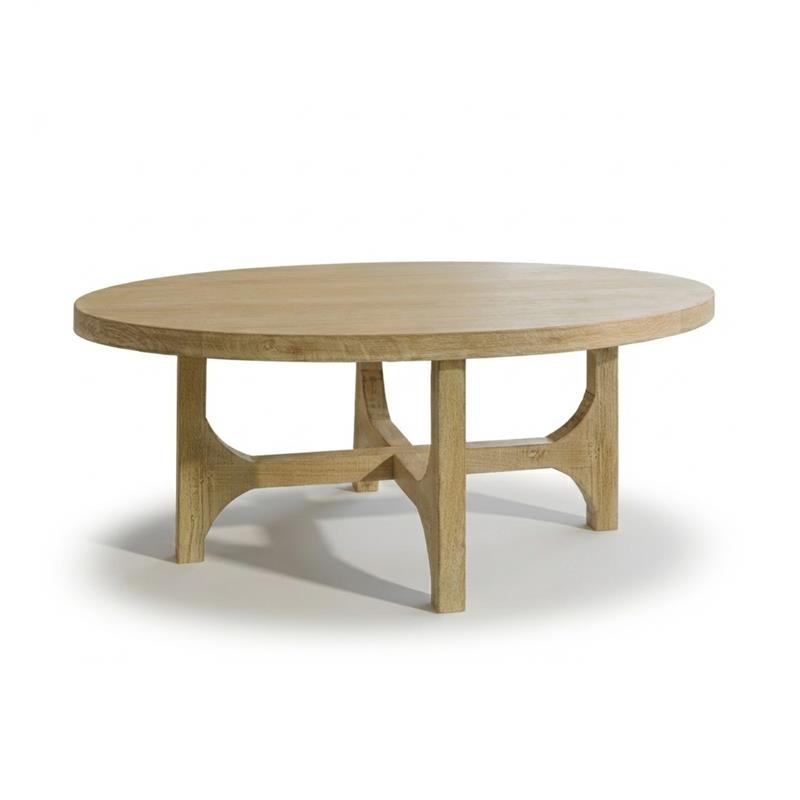 Jade Chalked Mango Wood Oval Coffee Table - Laura James
