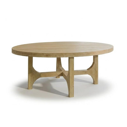 Jade Chalked Mango Wood Oval Coffee Table - Laura James
