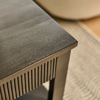 Jade Jet Black Mango Wood Rectangular Coffee Table - Laura James