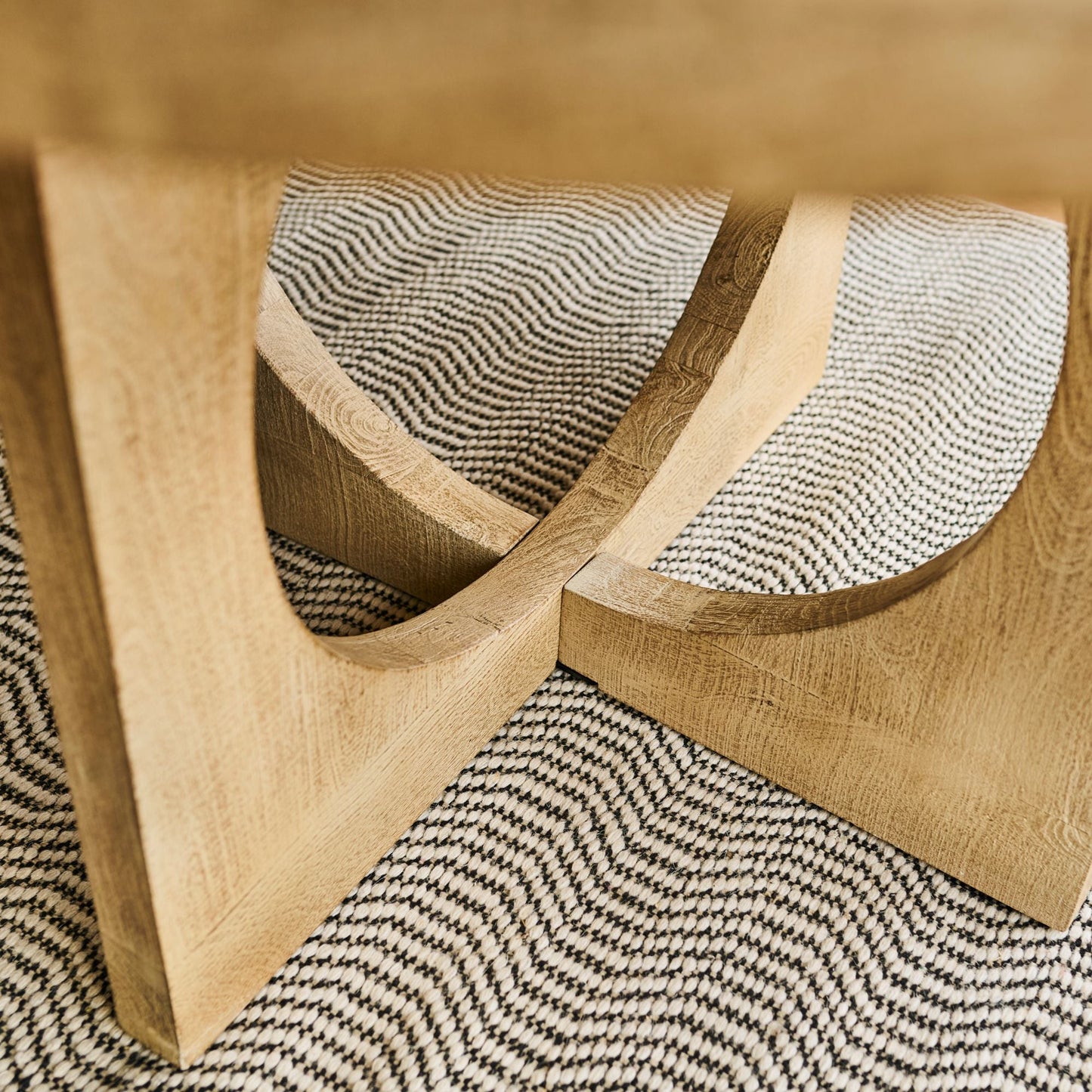 Jade 130cm Round Chalked Mango Wood Dining Table - Laura James