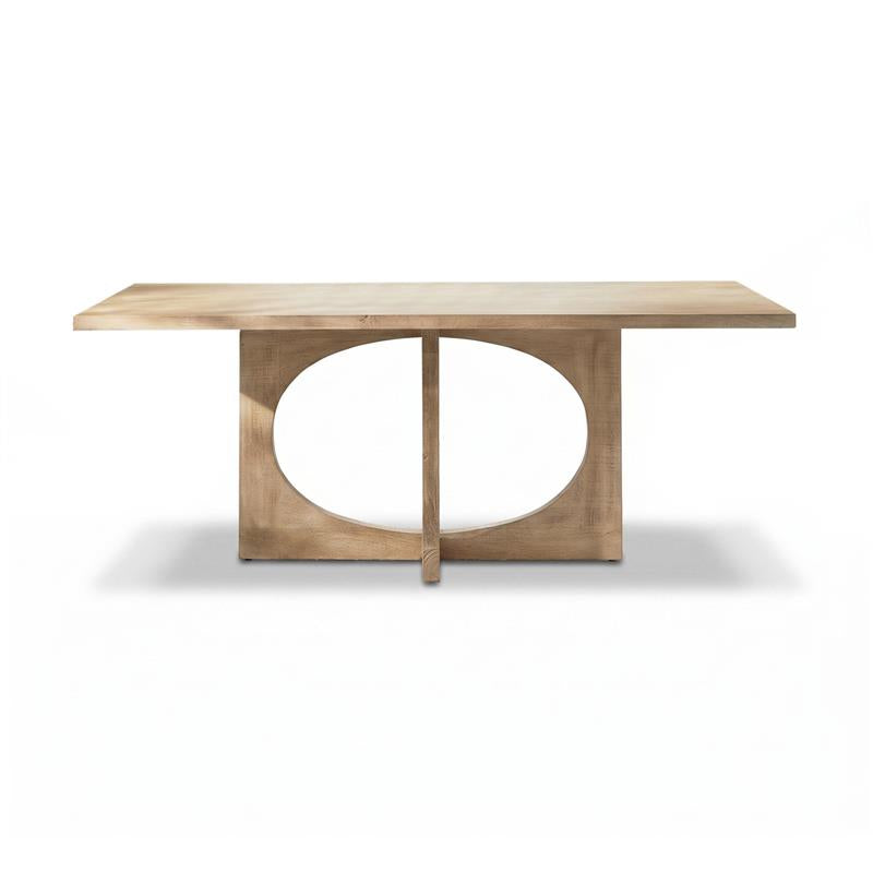 Jade 190cm Chalked Mango Wood Dining Table - Laura James