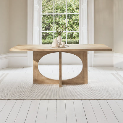 Jade 190cm Chalked Mango Wood Dining Table - Laura James