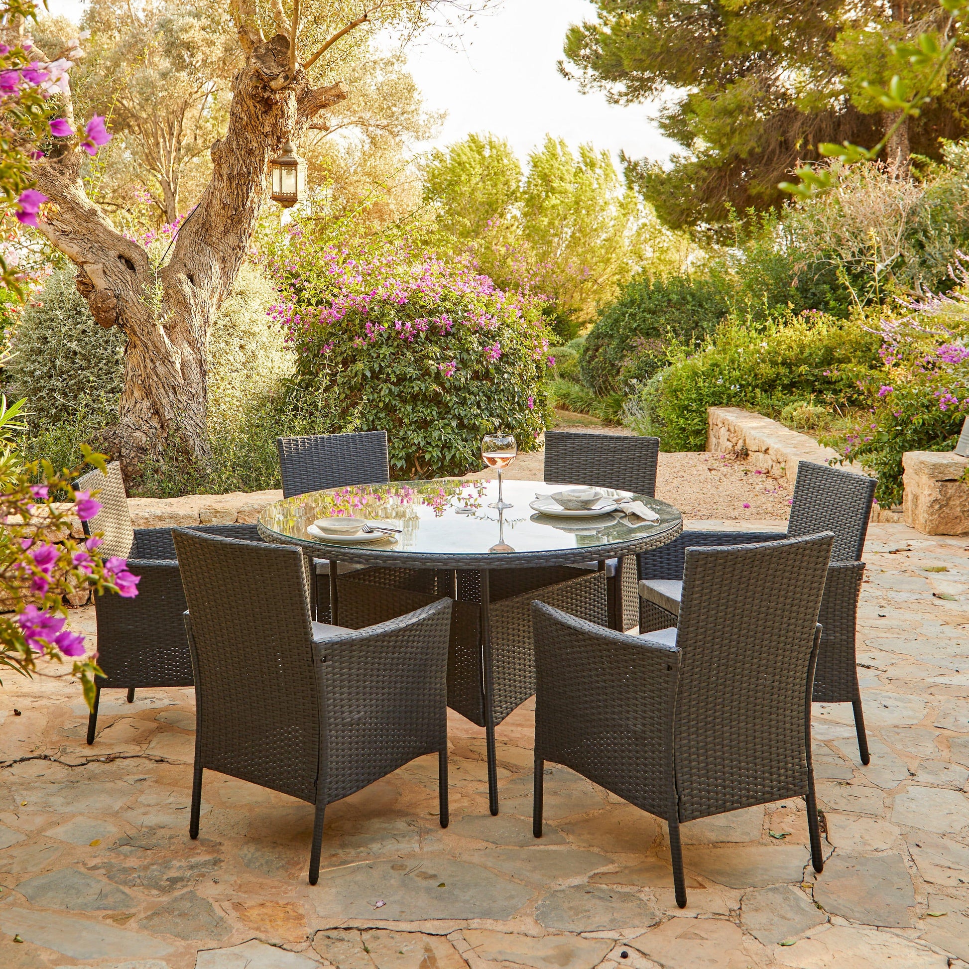 Rattan Garden Furniture The Range Dining Table Sets Round Table