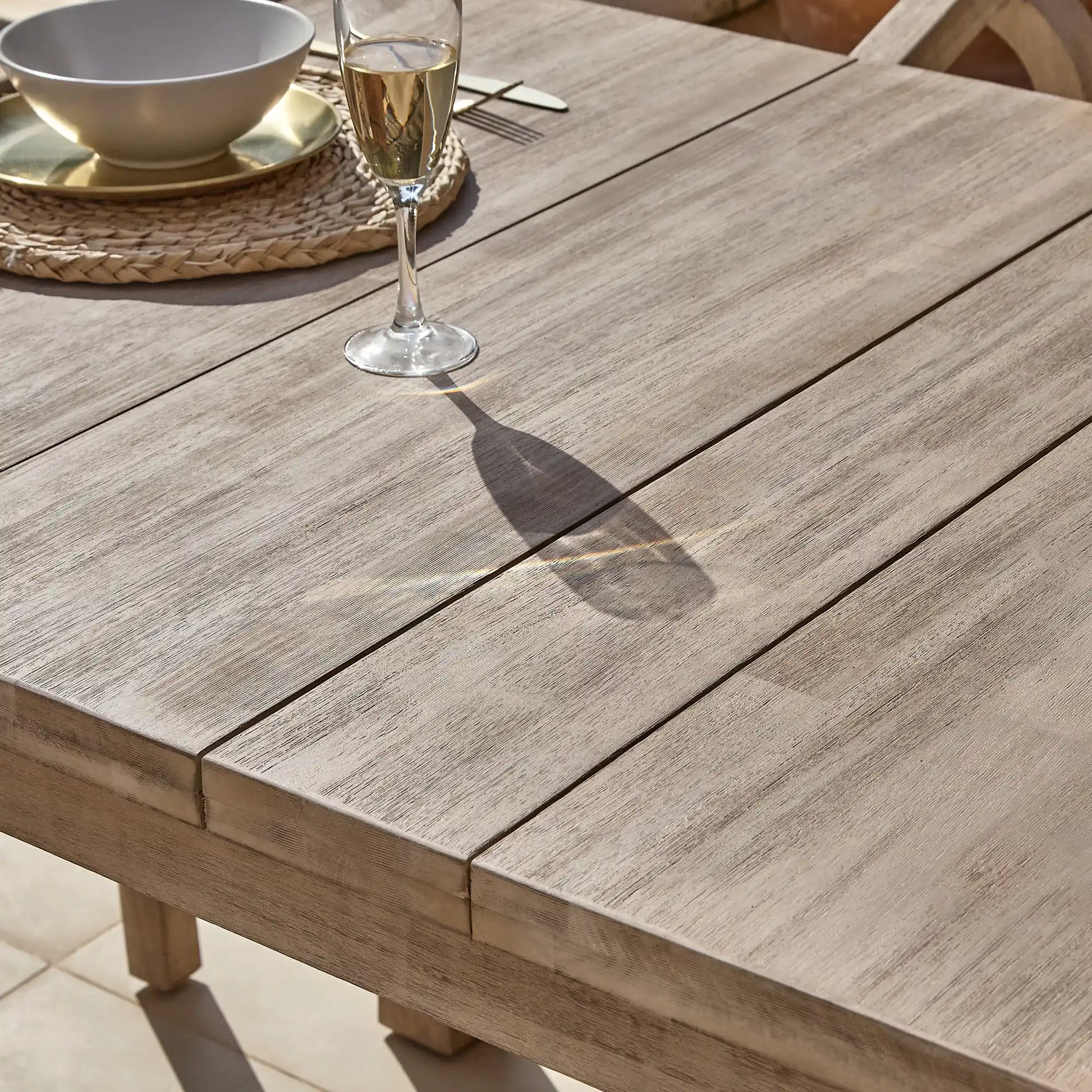 Kuro 175cm Rectangular Dining Table - Brushed Light Acacia

