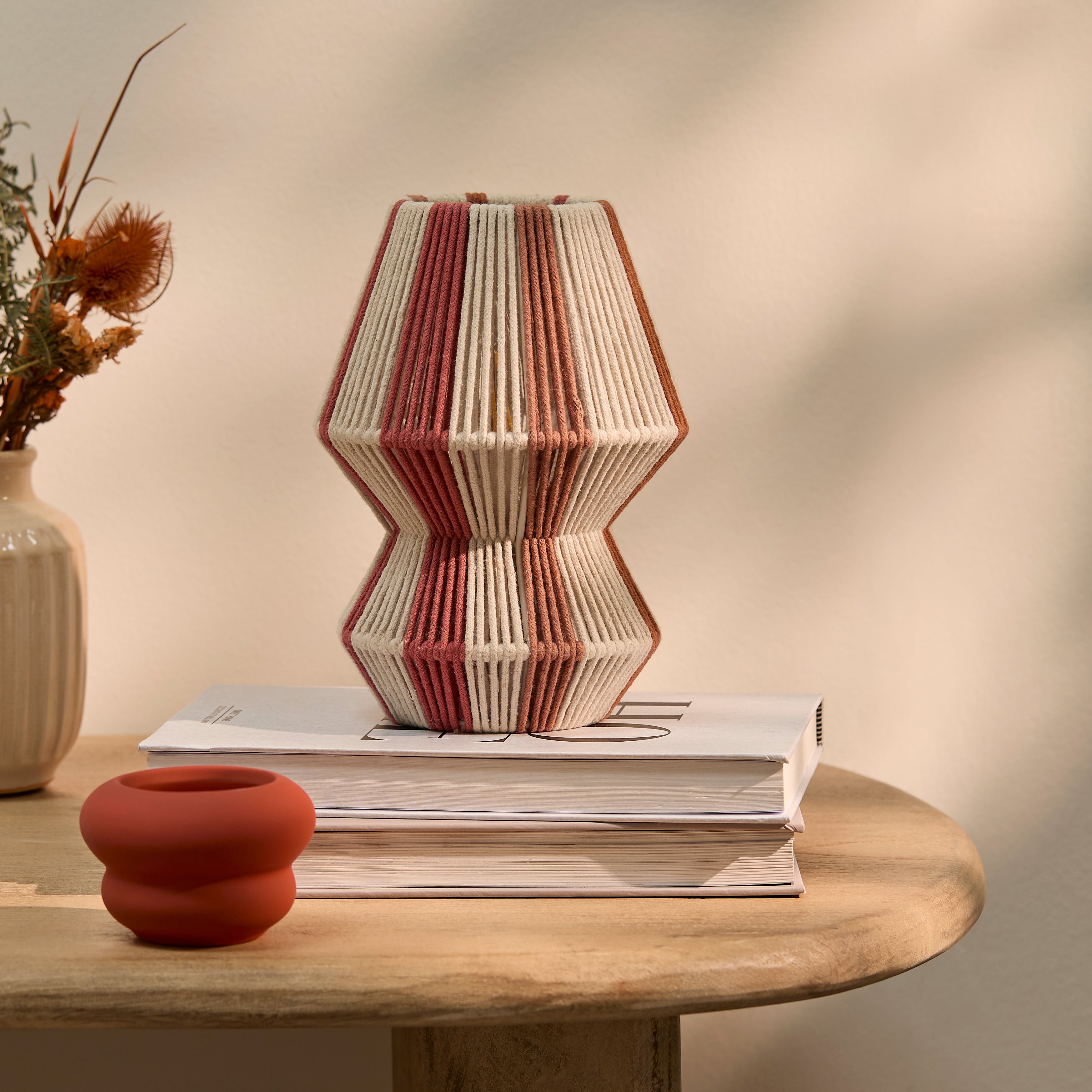 Kateli Paprika Stripe Small Table Lamp - 21cm – Laura James Ireland