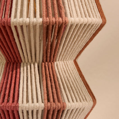 Kateli Paprika Stripe Small Table Lamp - 21cm - Laura James 