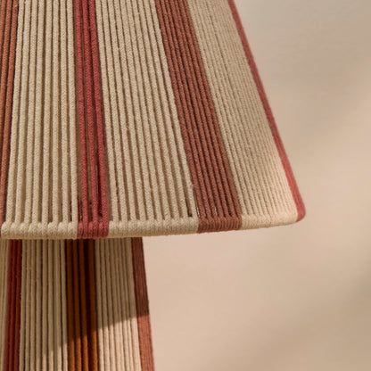 Kateli Paprika Stripe Large Table Lamp - 45cm - Laura James 
