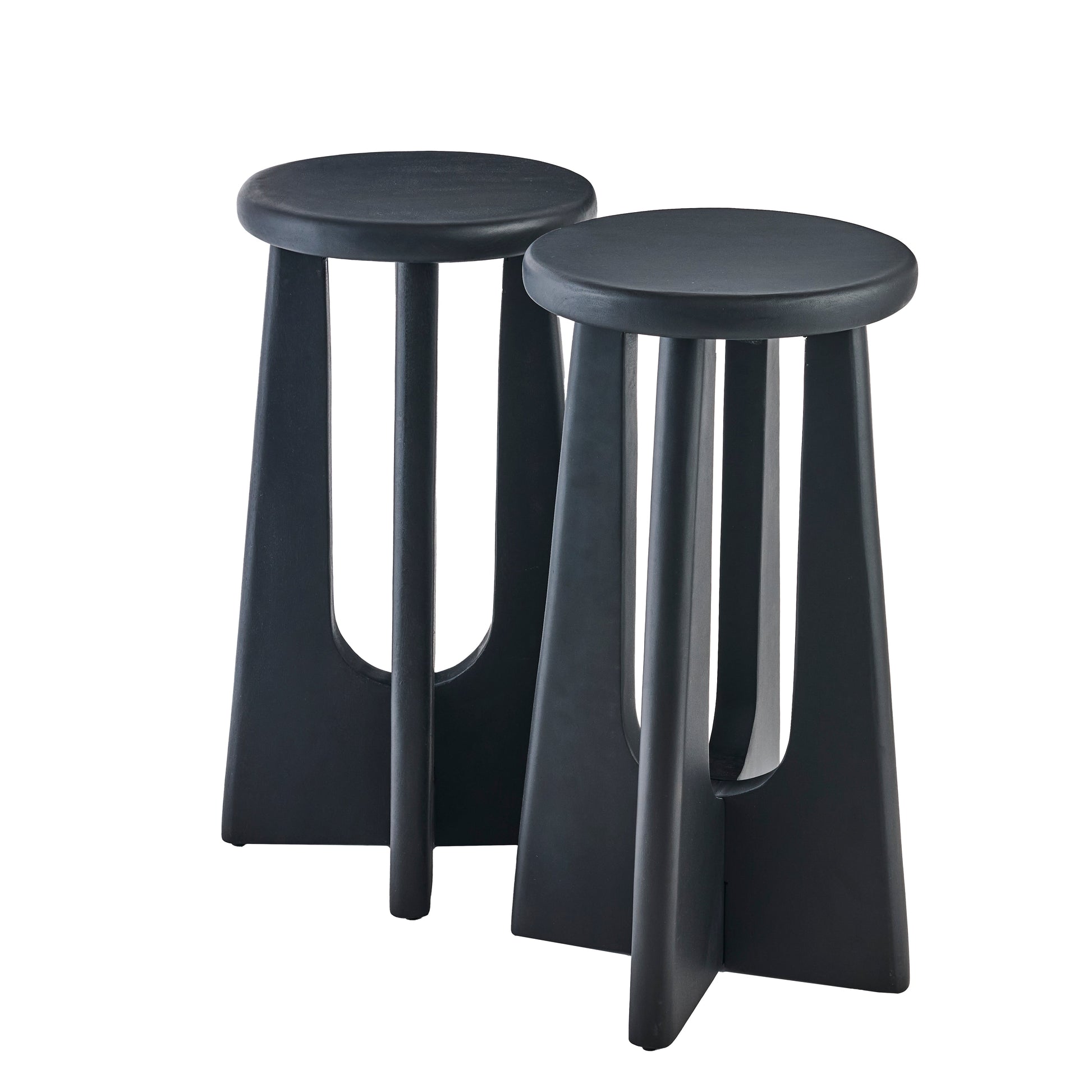 Kehlani Jet Black Mango Wood Bar Stool - Laura James