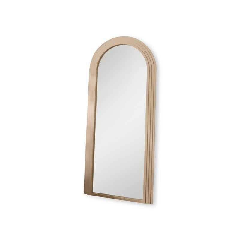 Kubu 180 x 80cm Wooden Arch Mirror - Taupe - Laura James