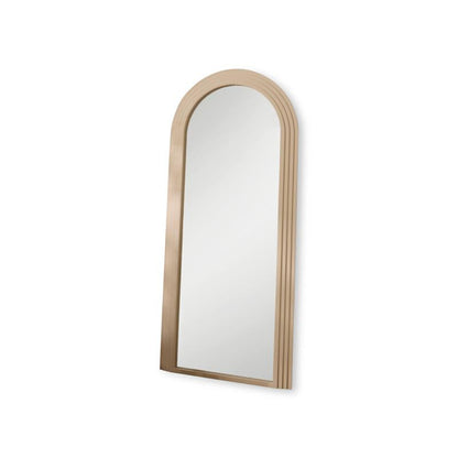 Kubu 180 x 80cm Wooden Arch Mirror - Taupe - Laura James
