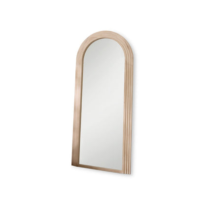 Kubu 180 x 80cm Wooden Arch Mirror - Whitewash - Laura James