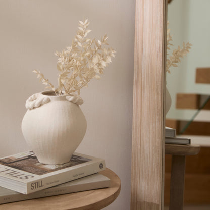 Kubu 180 x 80cm Wooden Arch Mirror - Whitewash - Laura James