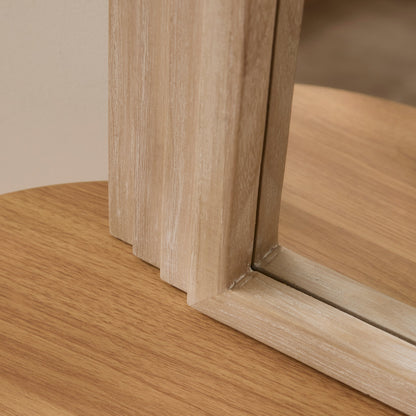 Kubu 90 x 77cm Wooden Arch Mirror - Whitewash - Laura James