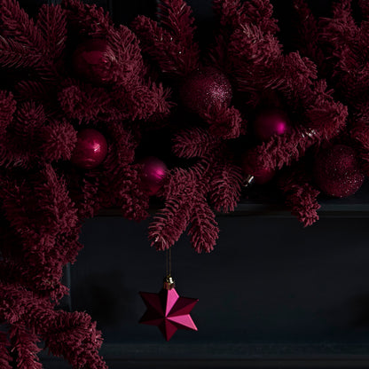 Valen Shatterproof Mixed Baubles - Set of 30 - Burgundy Red - Laura James