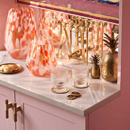 Lazio 28cm Glass Vase - Paprika Confetti