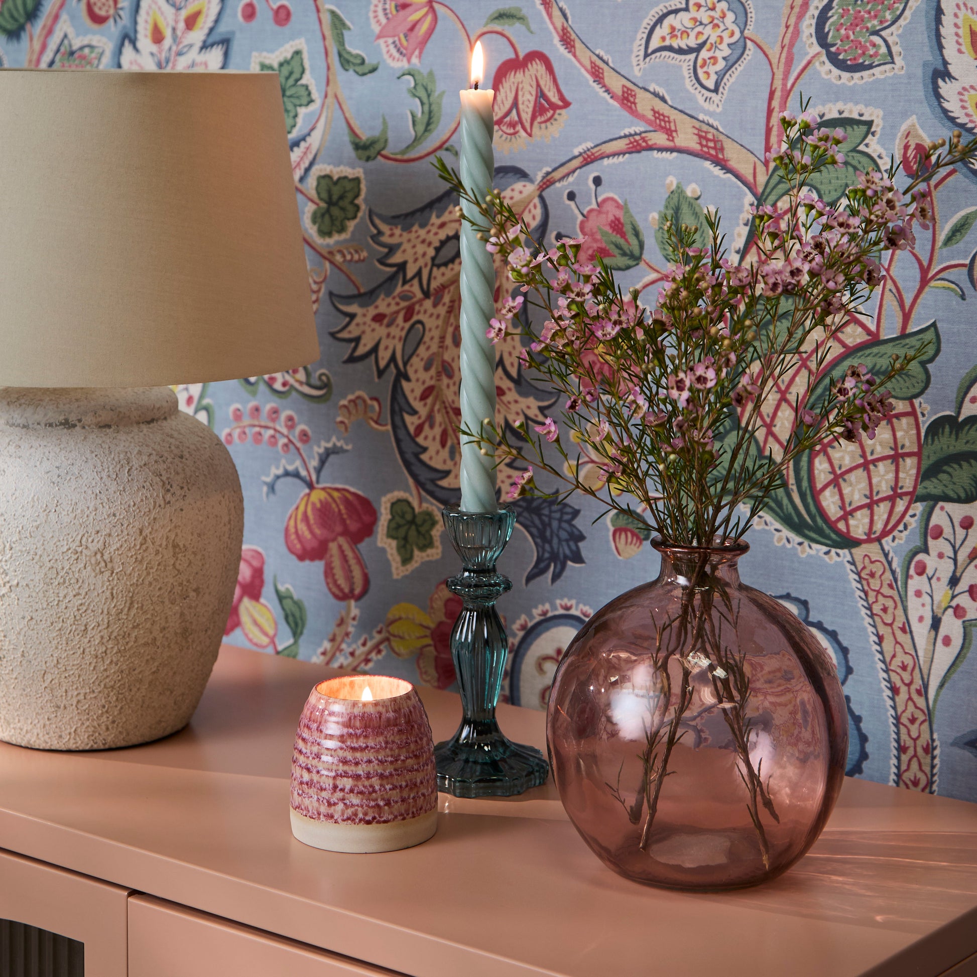 Conan 2 Door Sideboard - Blush Pink - Laura James