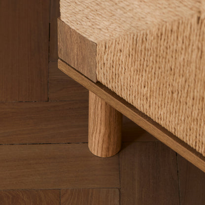 Paloma Natural Weave 3 Door Large Sideboard - Natural Oak - Laura James
