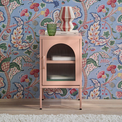 Conan Metal Bedside Table - Blush Pink - Laura James