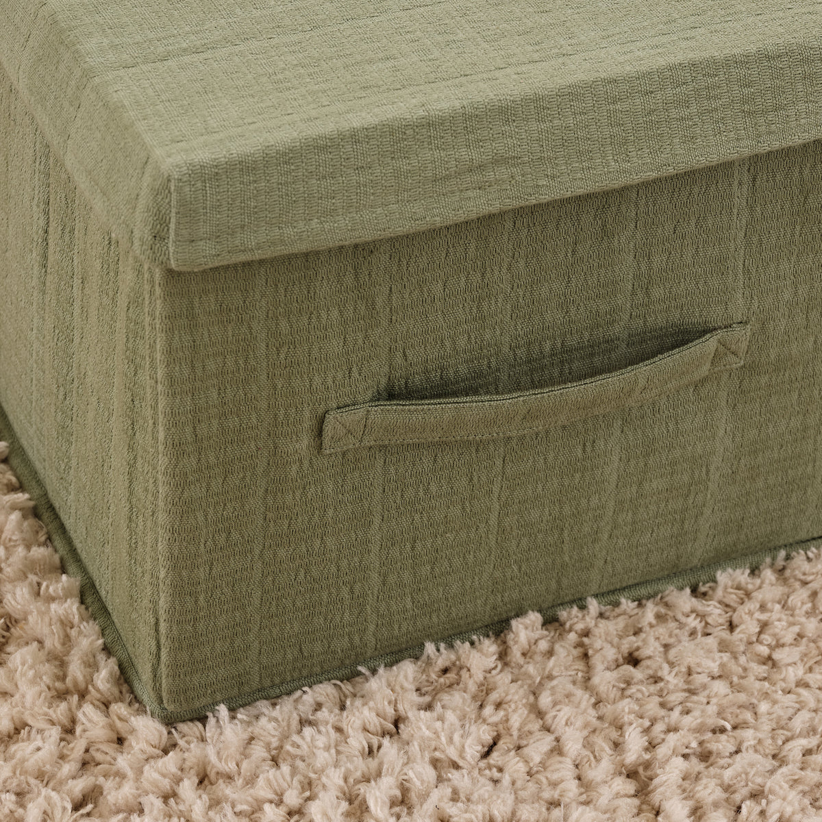 Cara 24cm Basket - Olive Green Geometric - Laura James 
