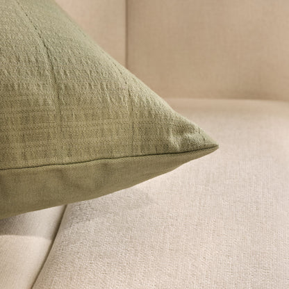 Holbeton 45x45cm Cushion Cover - Olive Green Geometric