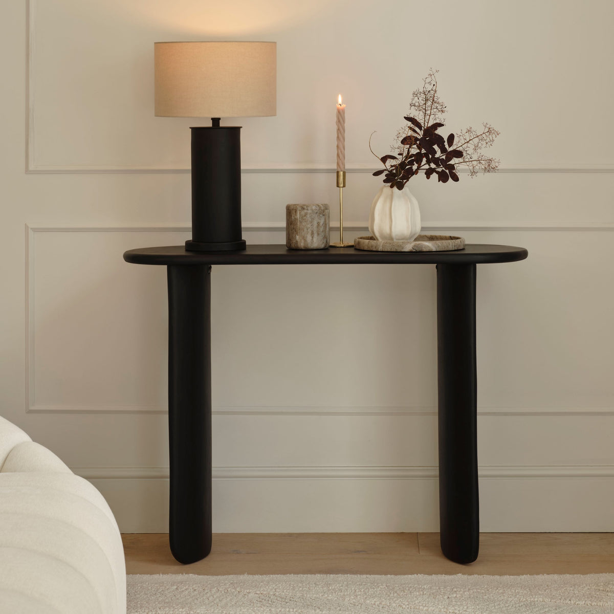 Imogen Console Table - Jet Black Mango Wood - Laura James 