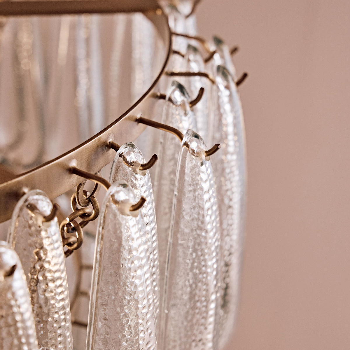 Lussington 89cm Glass Chandelier - Gold - Laura James 