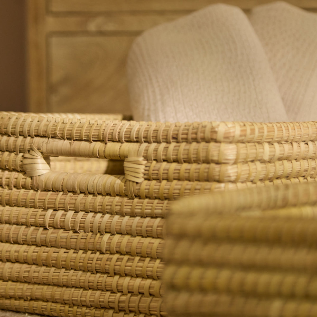Kalna 40x30cm Rectangular Sea Grass Basket - Natural - Laura James 