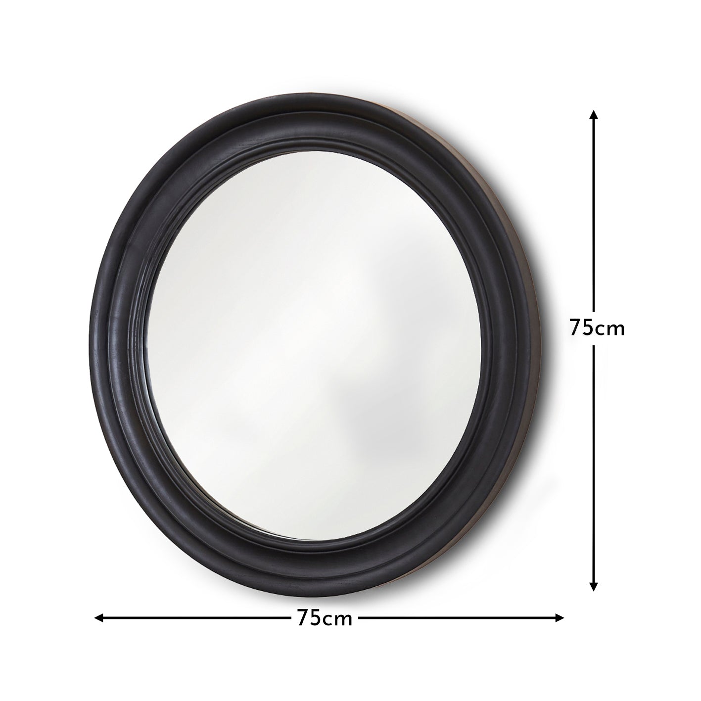 Langton 75cm Wooden Mirror - Black - Laura James 
