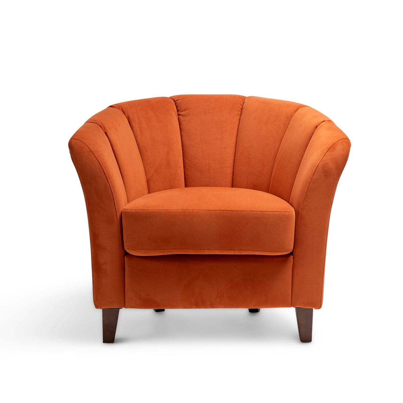 Florence Burnt Orange Armchair with Dark Oak Legs