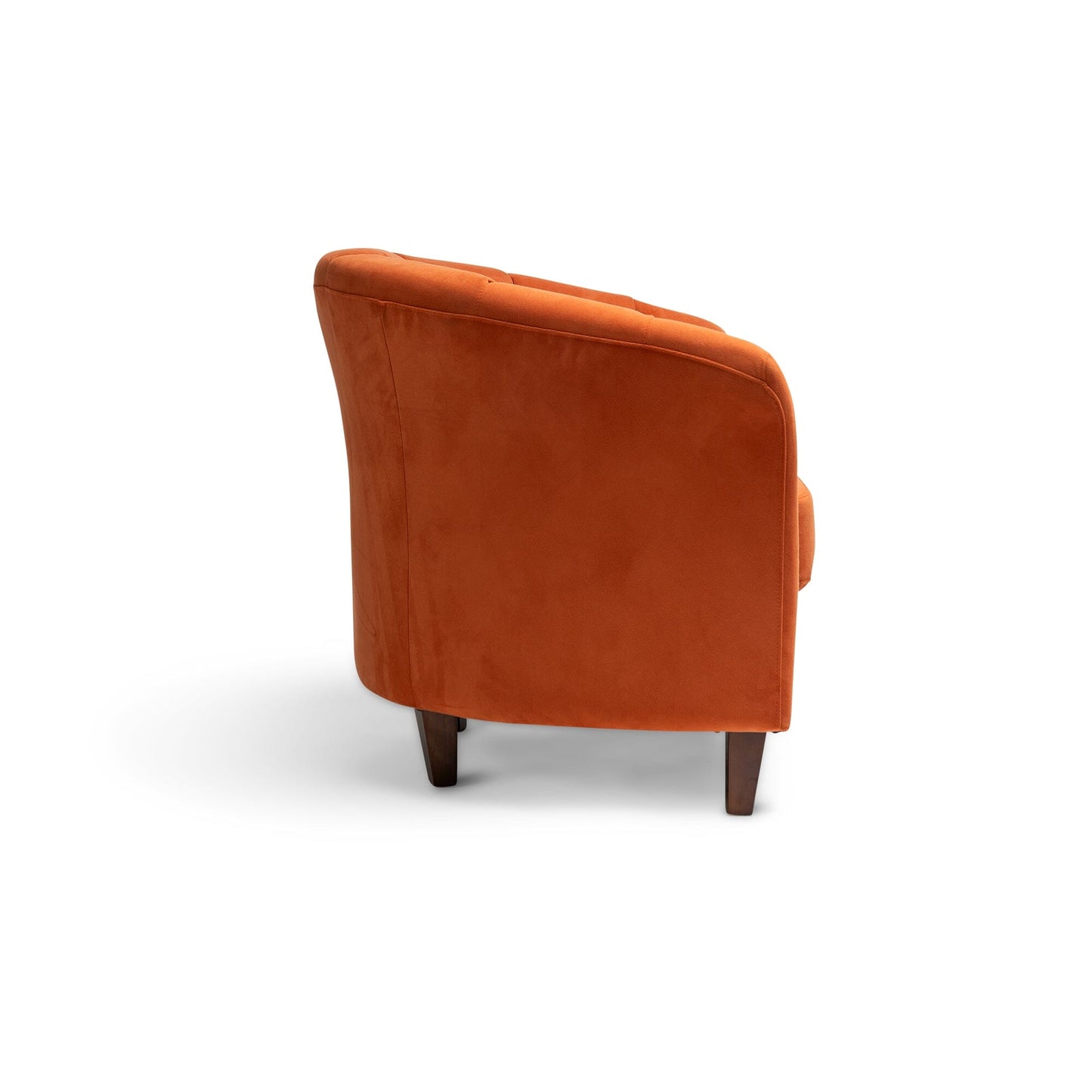 Florence Burnt Orange Armchair with Dark Oak Legs