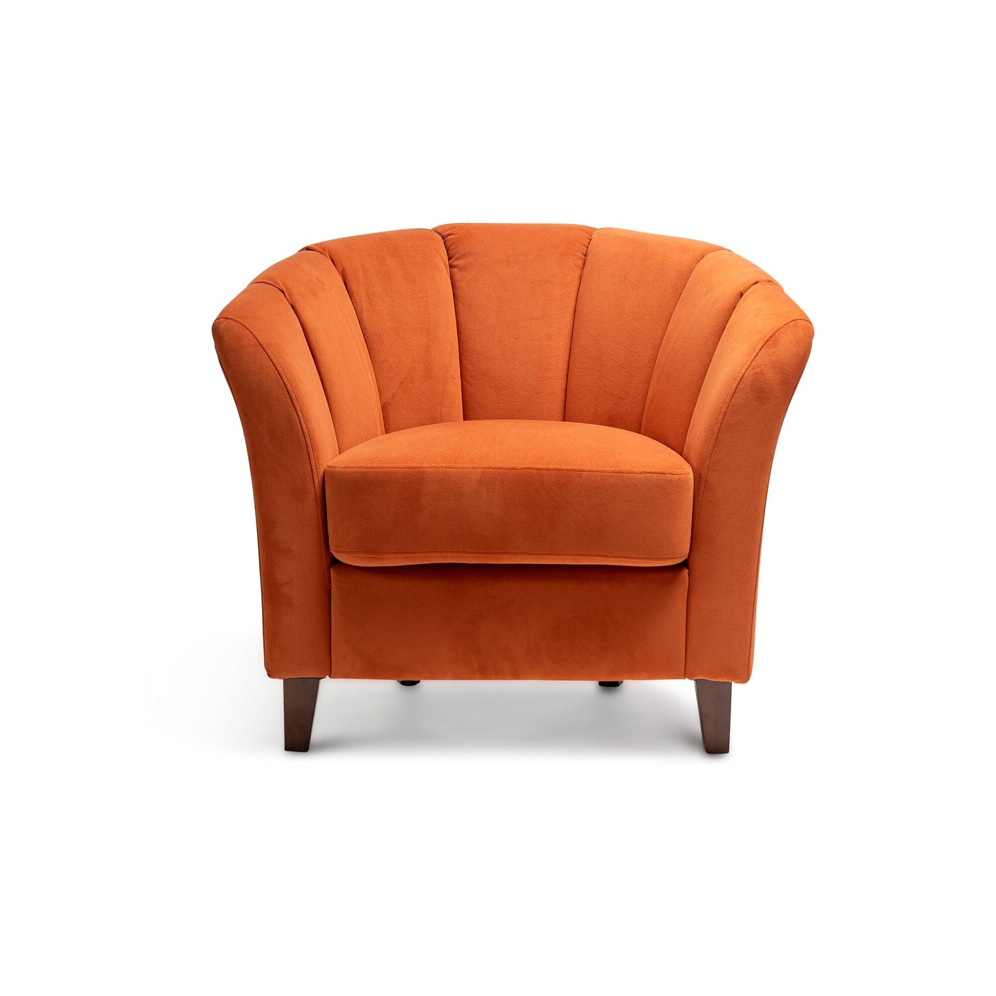 Florence Burnt Orange Armchair with Dark Oak Legs