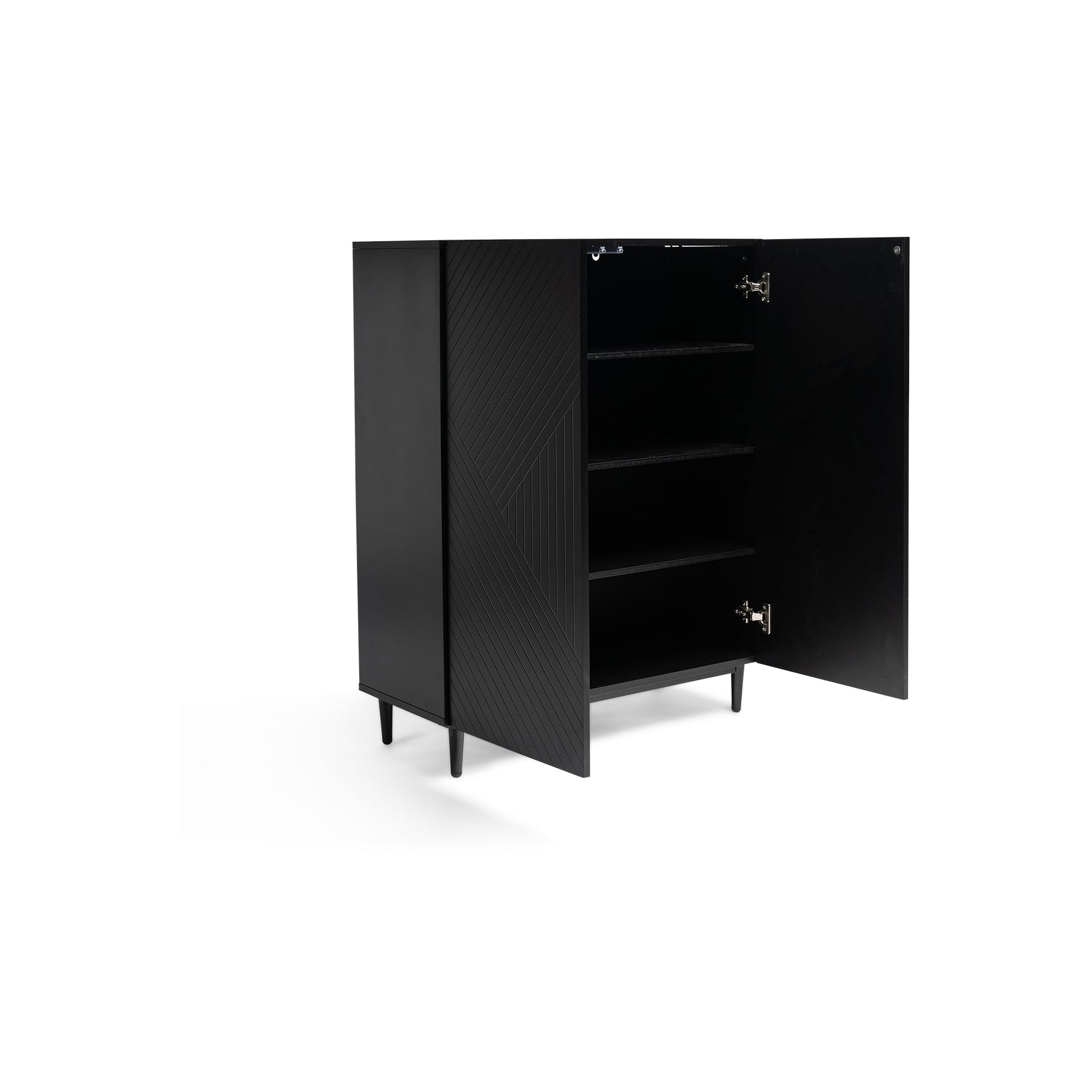 Jack small shoe cabinet - geometric - black - Laura James